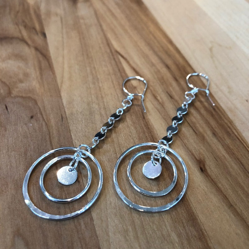 earrings, gift, sterling, silver, jewelry, handmade, forged