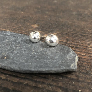 earrings, studs, gift, sterling, silver, jewelry, handmade, forged