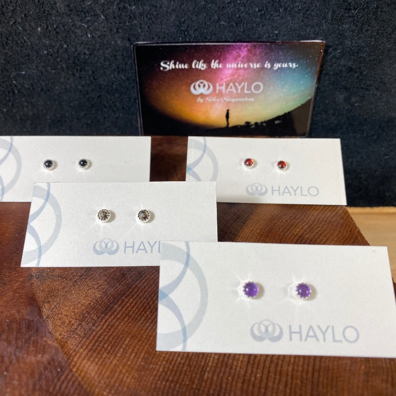 Bezel Set Stone Studs 4mm