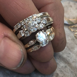 14k gold, diamond, wedding ring, jewelry, handcrafted