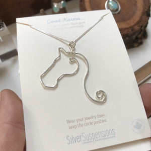 horse, forged, sterling, silver, 925, gift, necklace, handmade, pandora, pendant, equestrian