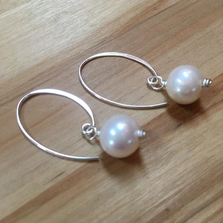 Funky Hoop Freshwater Pearls