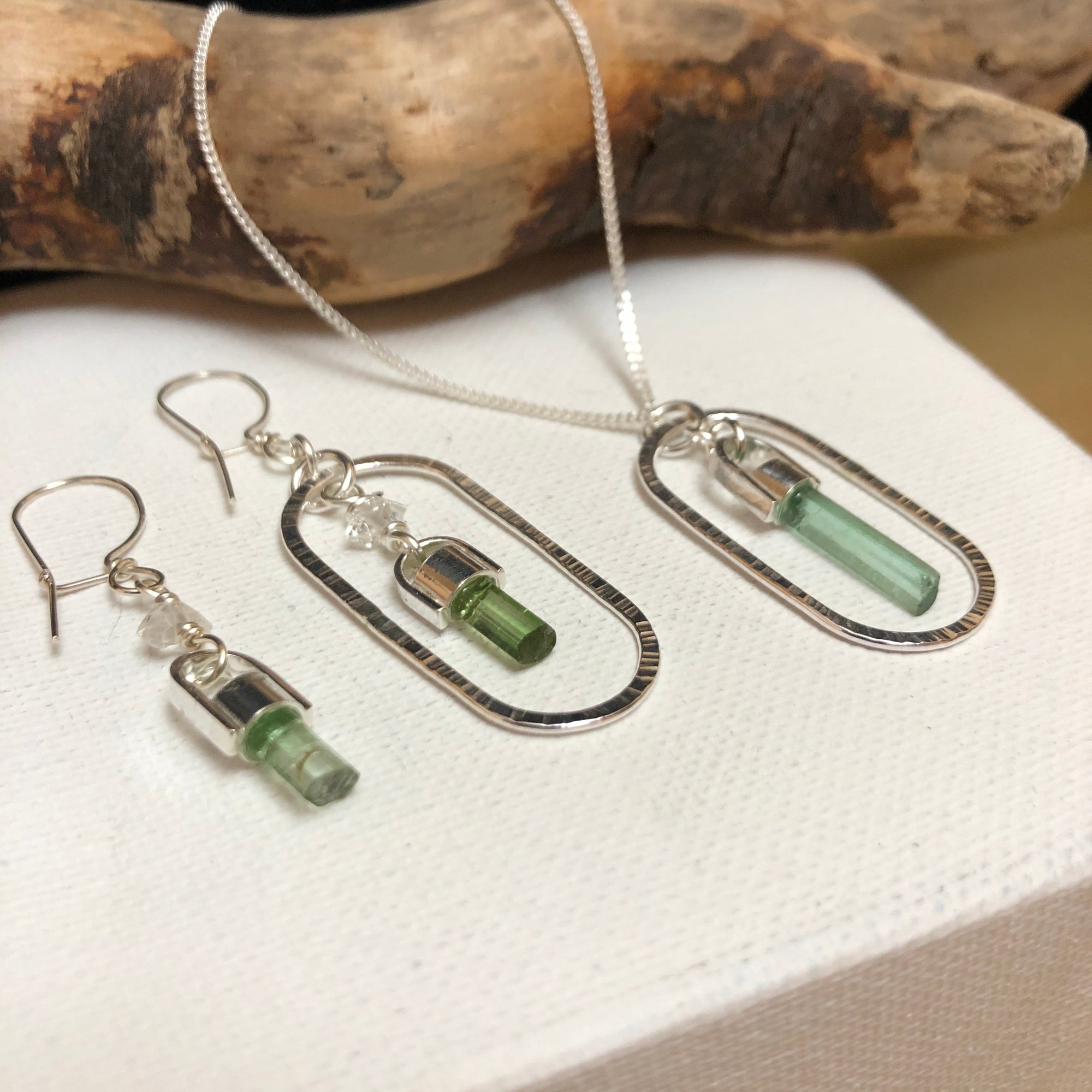 Embellished Natural Crystal Pendant