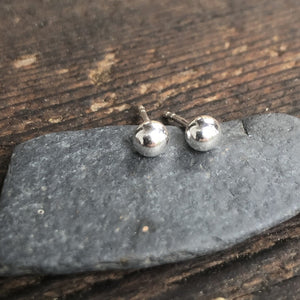 earrings, studs, gift, sterling, silver, jewelry, handmade, forged