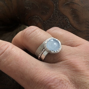 Octopus Set Chalcedony & Stardust - Stacking Ring Set